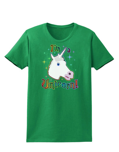 I'm a Unicorn Womens Dark T-Shirt-TooLoud-Kelly-Green-X-Small-Davson Sales