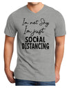 I'm not Shy I'm Just Social Distancing Adult V-Neck T-shirt-Mens T-Shirt-TooLoud-HeatherGray-Small-Davson Sales