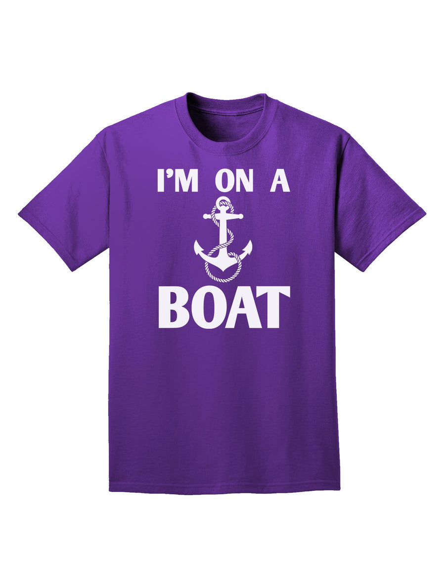 I'm on a BOAT Adult Dark T-Shirt-Mens T-Shirt-TooLoud-Black-Small-Davson Sales