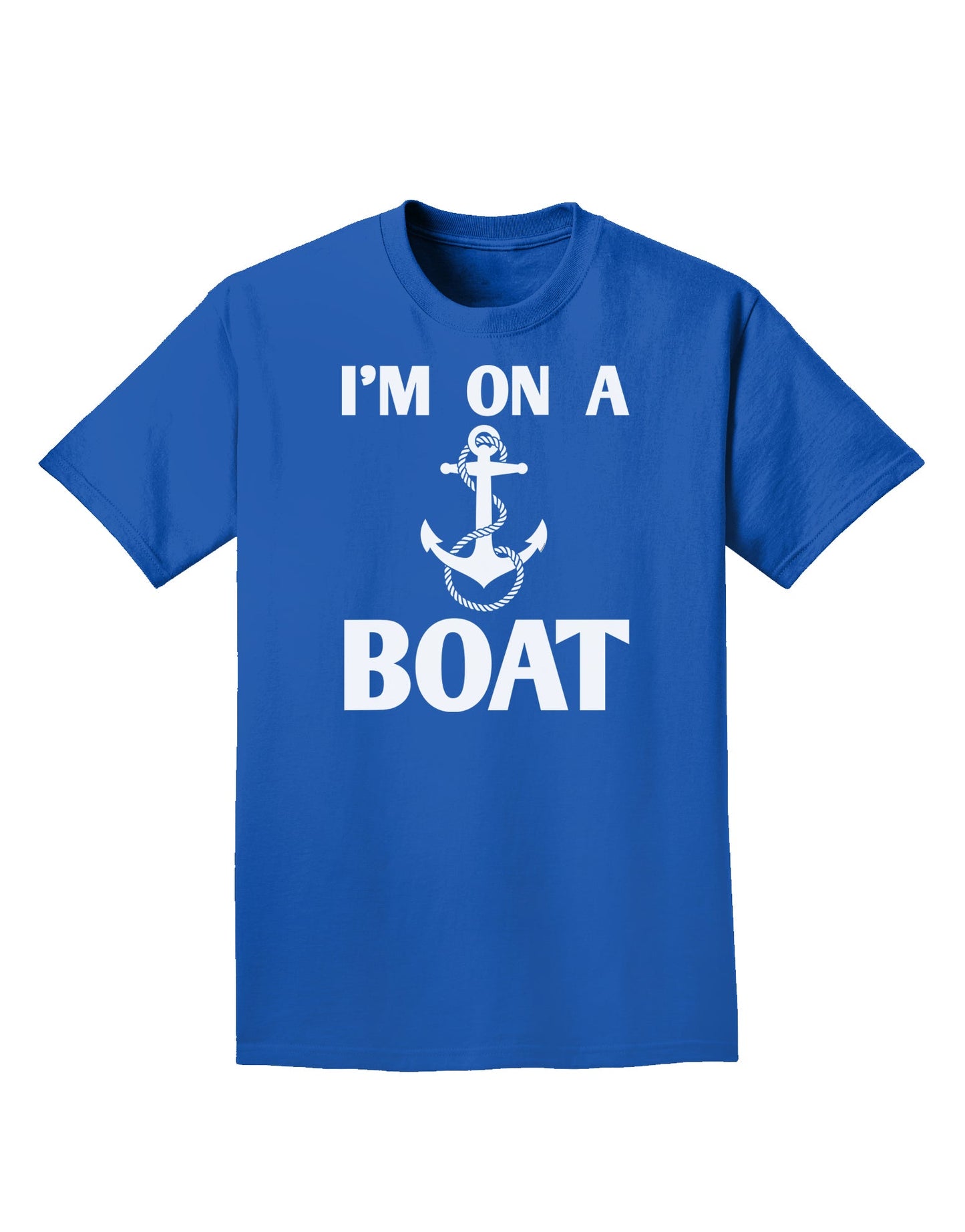 I'm on a BOAT Adult Dark T-Shirt-Mens T-Shirt-TooLoud-Royal-Blue-Small-Davson Sales