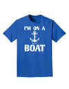 I'm on a BOAT Adult Dark T-Shirt-Mens T-Shirt-TooLoud-Royal-Blue-Small-Davson Sales