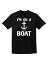 I'm on a BOAT Adult Dark T-Shirt-Mens T-Shirt-TooLoud-Black-Small-Davson Sales