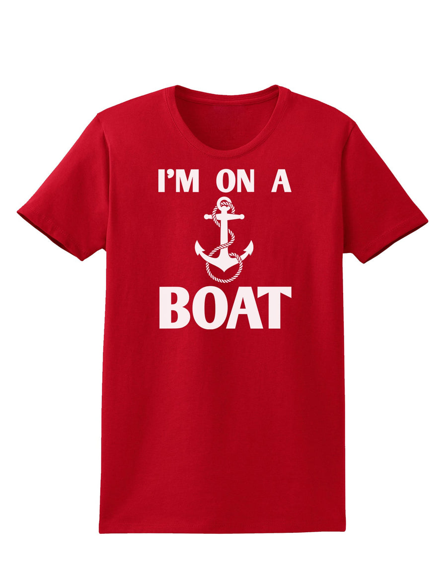 I'm on a BOAT Womens Dark T-Shirt-TooLoud-Black-X-Small-Davson Sales