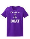 I'm on a BOAT Womens Dark T-Shirt-TooLoud-Purple-X-Small-Davson Sales