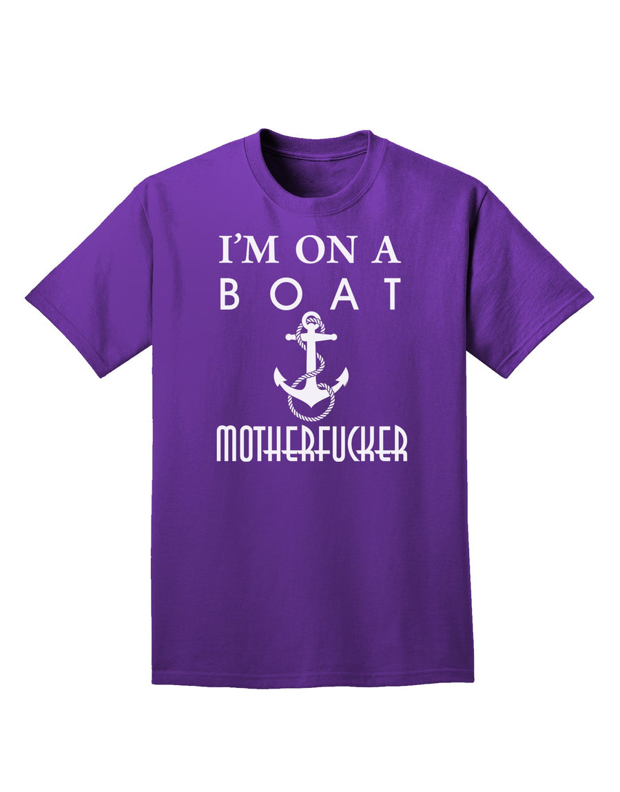 I'm on a Boat Motherfucker Adult Dark T-Shirt-Mens T-Shirt-TooLoud-Black-Small-Davson Sales