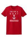 I'm on a Boat Motherfucker Womens Dark T-Shirt-TooLoud-Red-X-Small-Davson Sales