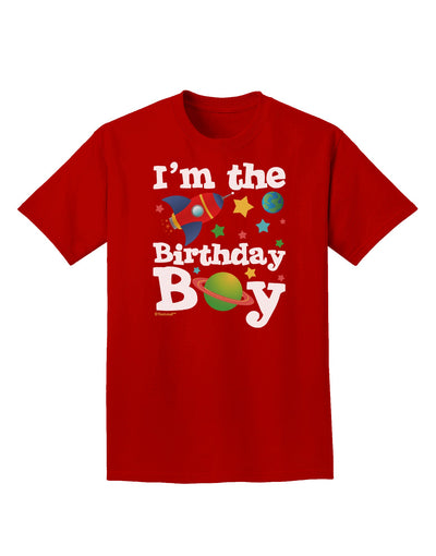 I'm the Birthday Boy - Outer Space Design Adult Dark T-Shirt by TooLoud-Mens T-Shirt-TooLoud-Red-Small-Davson Sales