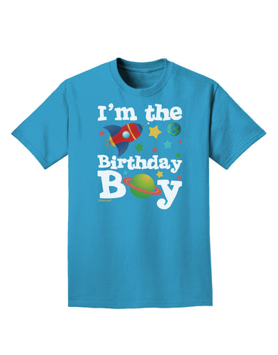 I'm the Birthday Boy - Outer Space Design Adult Dark T-Shirt by TooLoud-Mens T-Shirt-TooLoud-Turquoise-Small-Davson Sales