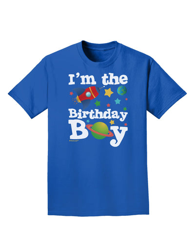 I'm the Birthday Boy - Outer Space Design Adult Dark T-Shirt by TooLoud-Mens T-Shirt-TooLoud-Royal-Blue-Small-Davson Sales