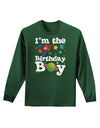 I'm the Birthday Boy - Outer Space Design Adult Long Sleeve Dark T-Shirt by TooLoud-TooLoud-Dark-Green-Small-Davson Sales