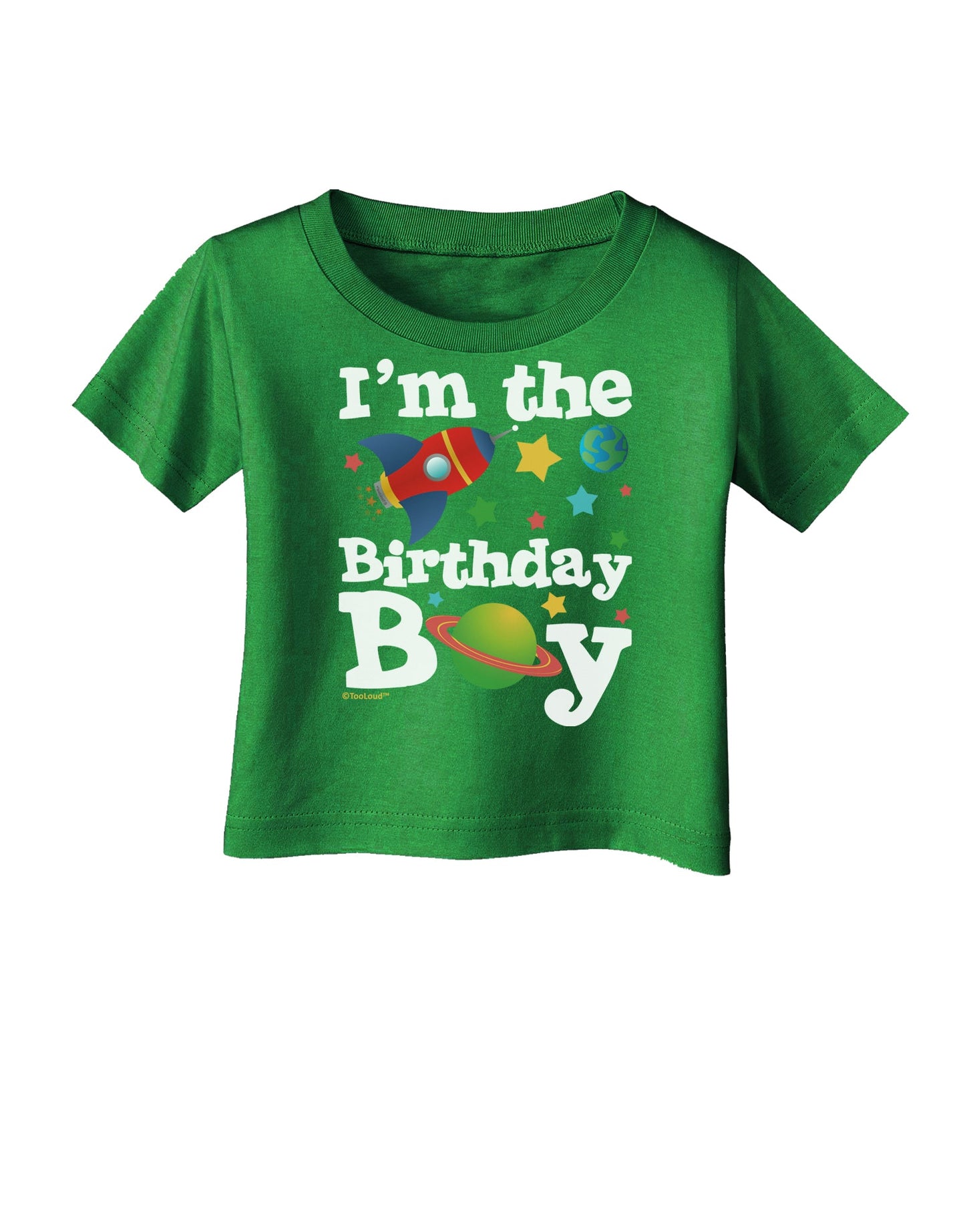 I'm the Birthday Boy - Outer Space Design Infant T-Shirt Dark by TooLoud-Infant T-Shirt-TooLoud-Clover-Green-06-Months-Davson Sales