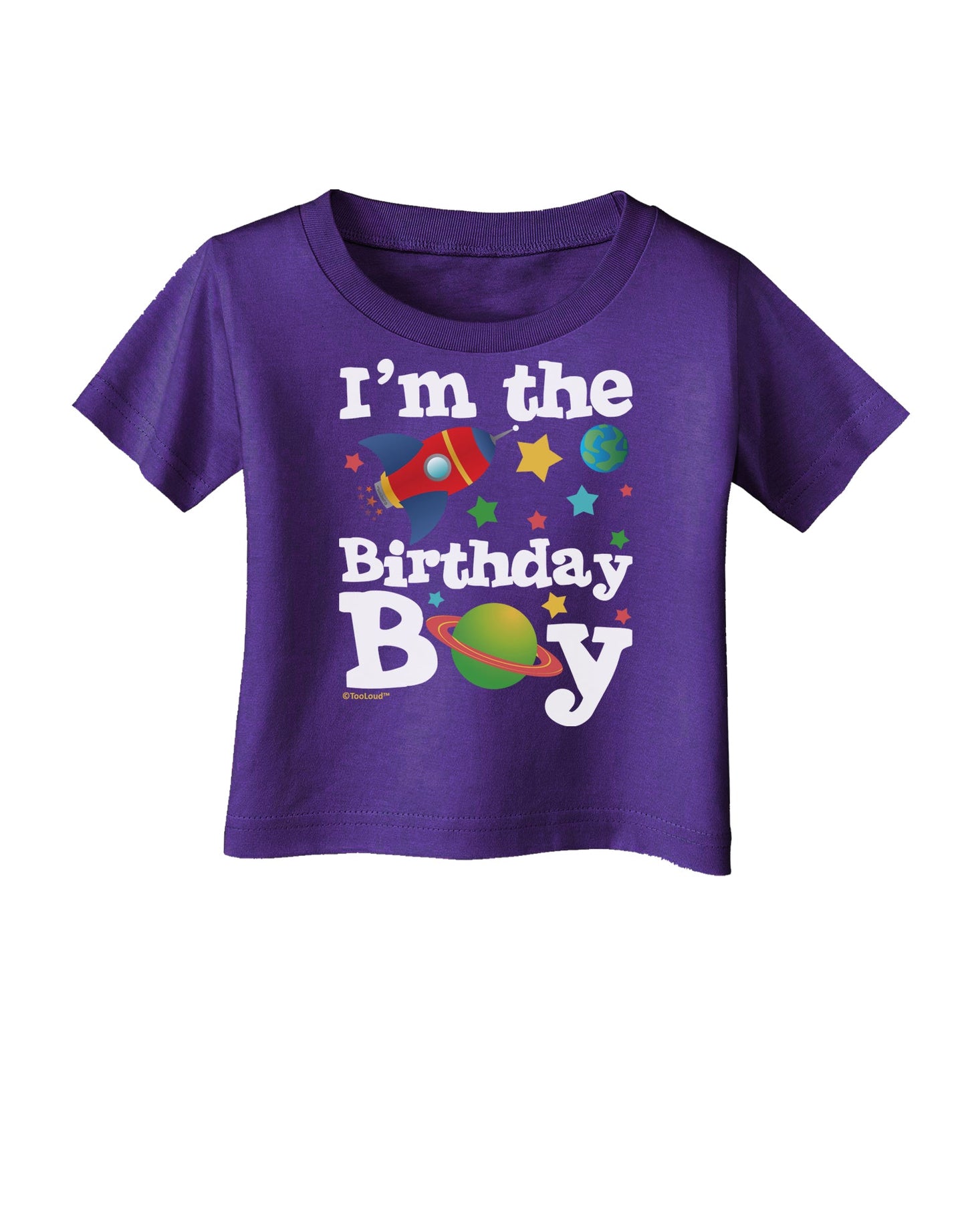 I'm the Birthday Boy - Outer Space Design Infant T-Shirt Dark by TooLoud-Infant T-Shirt-TooLoud-Purple-06-Months-Davson Sales