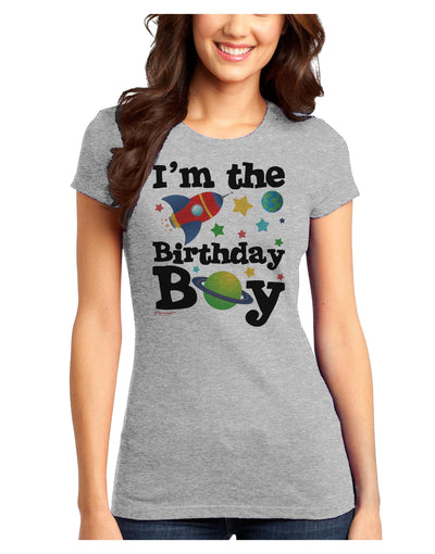 I'm the Birthday Boy - Outer Space Design Juniors T-Shirt by TooLoud-Womens Juniors T-Shirt-TooLoud-Ash-Gray-Juniors Fitted X-Small-Davson Sales