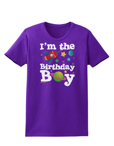 I'm the Birthday Boy - Outer Space Design Womens Dark T-Shirt by TooLoud-Womens T-Shirt-TooLoud-Purple-X-Small-Davson Sales