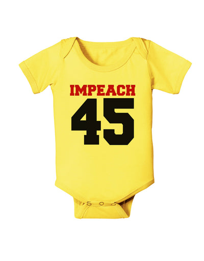 Impeach 45 Baby Romper Bodysuit by TooLoud-TooLoud-Yellow-06-Months-Davson Sales