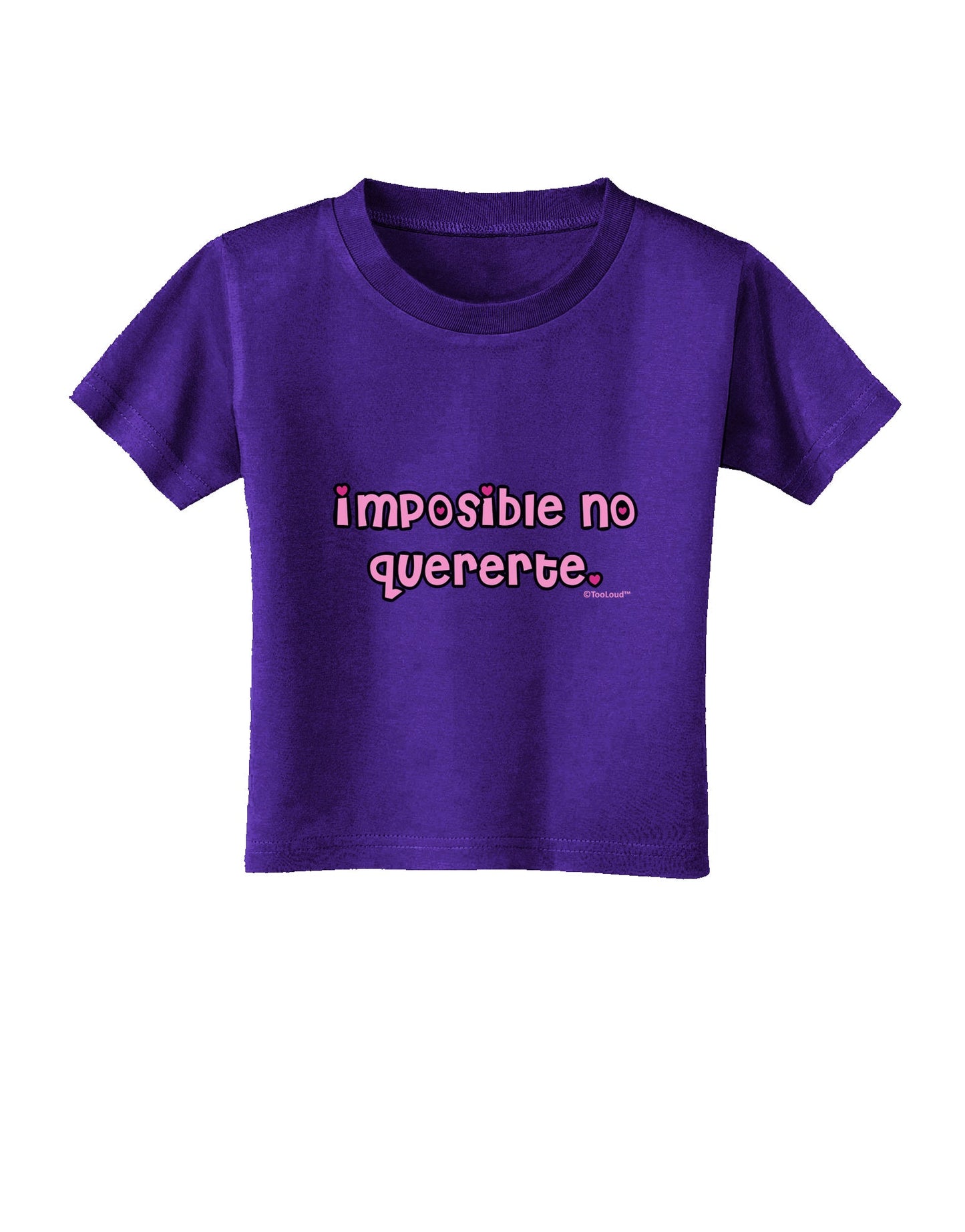 Imposible No Quererte Toddler T-Shirt Dark by TooLoud-Toddler T-Shirt-TooLoud-Purple-2T-Davson Sales