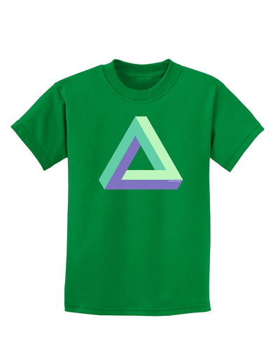 Impossible Triangle Loop Childrens Dark T-Shirt-Childrens T-Shirt-TooLoud-Kelly-Green-X-Small-Davson Sales