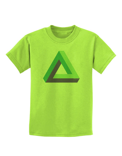 Impossible Triangle Loop Childrens T-Shirt-Childrens T-Shirt-TooLoud-Lime-Green-X-Small-Davson Sales