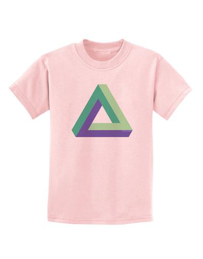 Impossible Triangle Loop Childrens T-Shirt-Childrens T-Shirt-TooLoud-PalePink-X-Small-Davson Sales