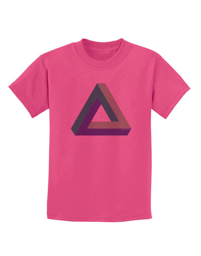 Impossible Triangle Loop Childrens T-Shirt-Childrens T-Shirt-TooLoud-Sangria-X-Small-Davson Sales