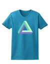 Impossible Triangle Loop Womens Dark T-Shirt-TooLoud-Turquoise-X-Small-Davson Sales