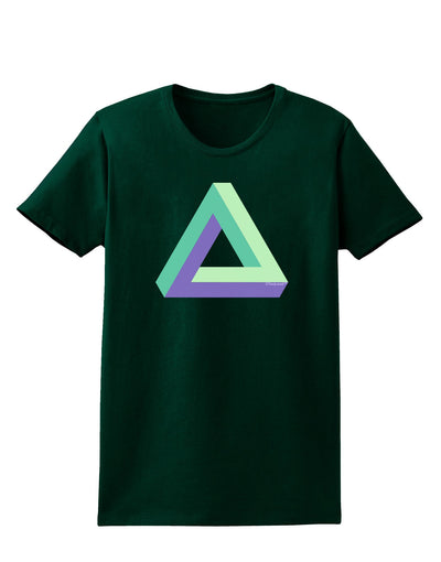 Impossible Triangle Loop Womens Dark T-Shirt-TooLoud-Forest-Green-Small-Davson Sales