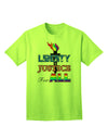 Inclusive Adult T-Shirt Promoting Equality, Liberty, and Justice for All-Mens T-shirts-TooLoud-Neon-Green-Small-Davson Sales