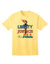 Inclusive Adult T-Shirt Promoting Equality, Liberty, and Justice for All-Mens T-shirts-TooLoud-Yellow-Small-Davson Sales