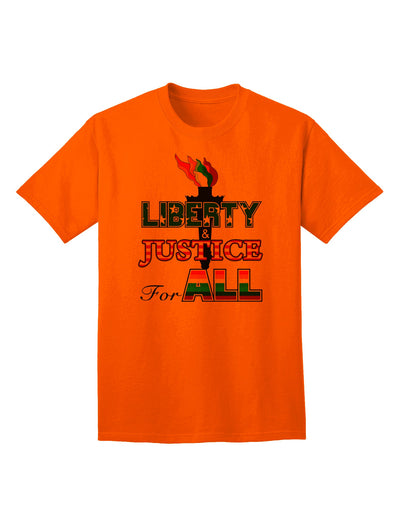 Inclusive Adult T-Shirt Promoting Equality, Liberty, and Justice for All-Mens T-shirts-TooLoud-Orange-Small-Davson Sales