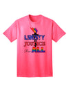 Inclusive Adult T-Shirt Promoting Equality, Liberty, and Justice for All-Mens T-shirts-TooLoud-Neon-Pink-Small-Davson Sales