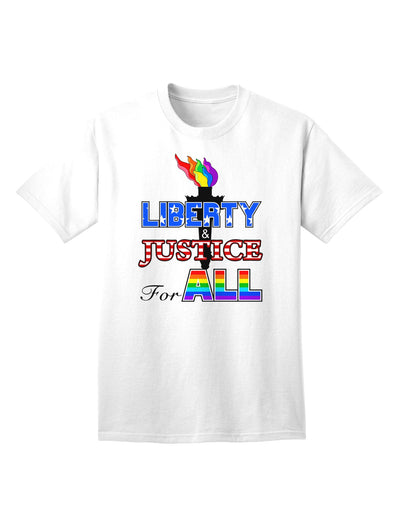 Inclusive Adult T-Shirt Promoting Equality, Liberty, and Justice for All-Mens T-shirts-TooLoud-White-Small-Davson Sales