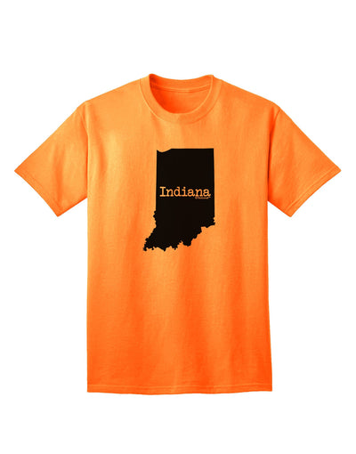 Indiana - Premium United States Shape Adult T-Shirt Collection-Mens T-shirts-TooLoud-Neon-Orange-Small-Davson Sales