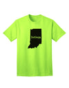 Indiana - Premium United States Shape Adult T-Shirt Collection-Mens T-shirts-TooLoud-Neon-Green-Small-Davson Sales