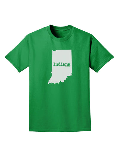 Indiana - United States Shape Adult Dark T-Shirt-Mens T-Shirt-TooLoud-Kelly-Green-Small-Davson Sales