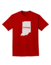 Indiana - United States Shape Adult Dark T-Shirt-Mens T-Shirt-TooLoud-Red-Small-Davson Sales