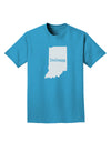 Indiana - United States Shape Adult Dark T-Shirt-Mens T-Shirt-TooLoud-Turquoise-Small-Davson Sales