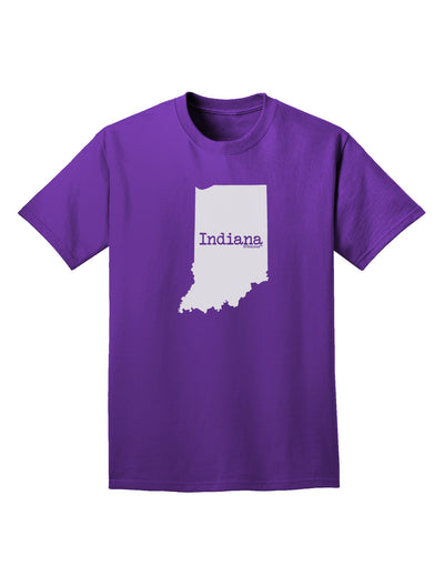 Indiana - United States Shape Adult Dark T-Shirt-Mens T-Shirt-TooLoud-Purple-Small-Davson Sales