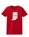 Indiana - United States Shape Womens Dark T-Shirt-TooLoud-Red-X-Small-Davson Sales