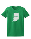 Indiana - United States Shape Womens Dark T-Shirt-TooLoud-Kelly-Green-X-Small-Davson Sales