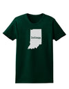 Indiana - United States Shape Womens Dark T-Shirt-TooLoud-Forest-Green-Small-Davson Sales