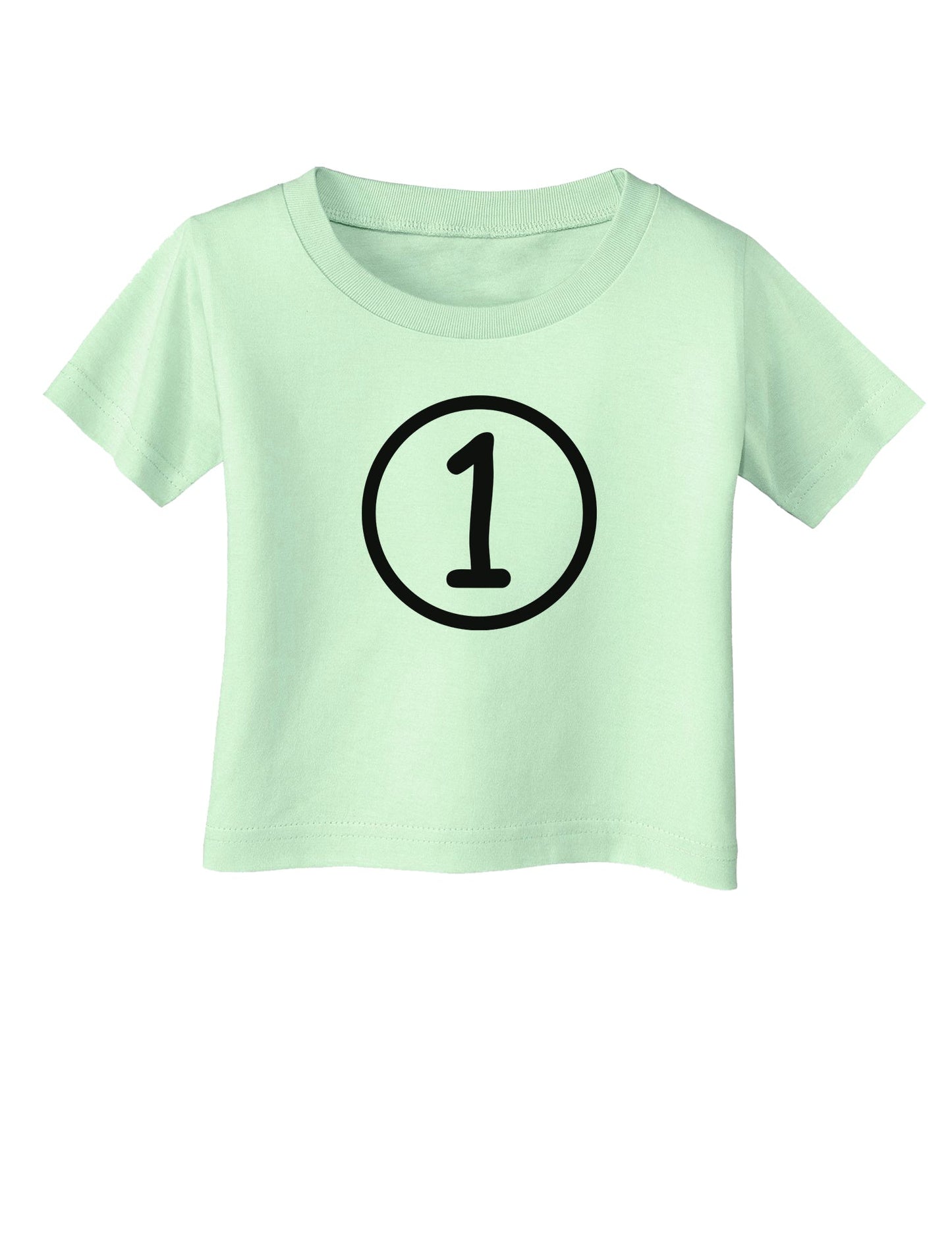 Infant's First Birthday 1 Infant T-Shirt-Infant T-Shirt-TooLoud-Light-Green-06-Months-Davson Sales