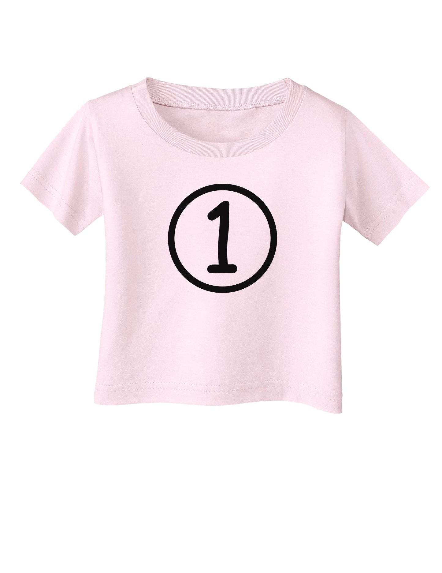 Infant's First Birthday 1 Infant T-Shirt-Infant T-Shirt-TooLoud-Light-Pink-06-Months-Davson Sales