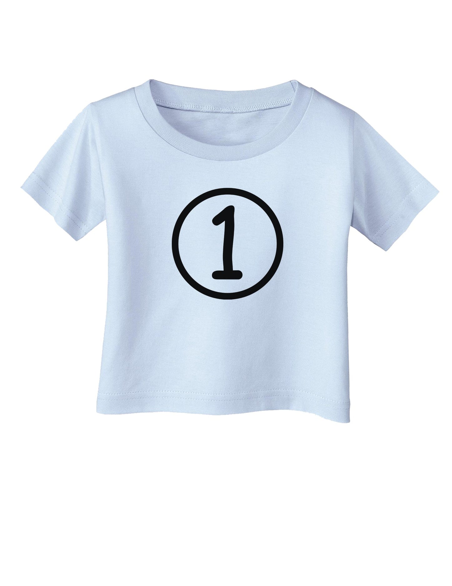 Infant's First Birthday 1 Infant T-Shirt-Infant T-Shirt-TooLoud-Light-Blue-06-Months-Davson Sales
