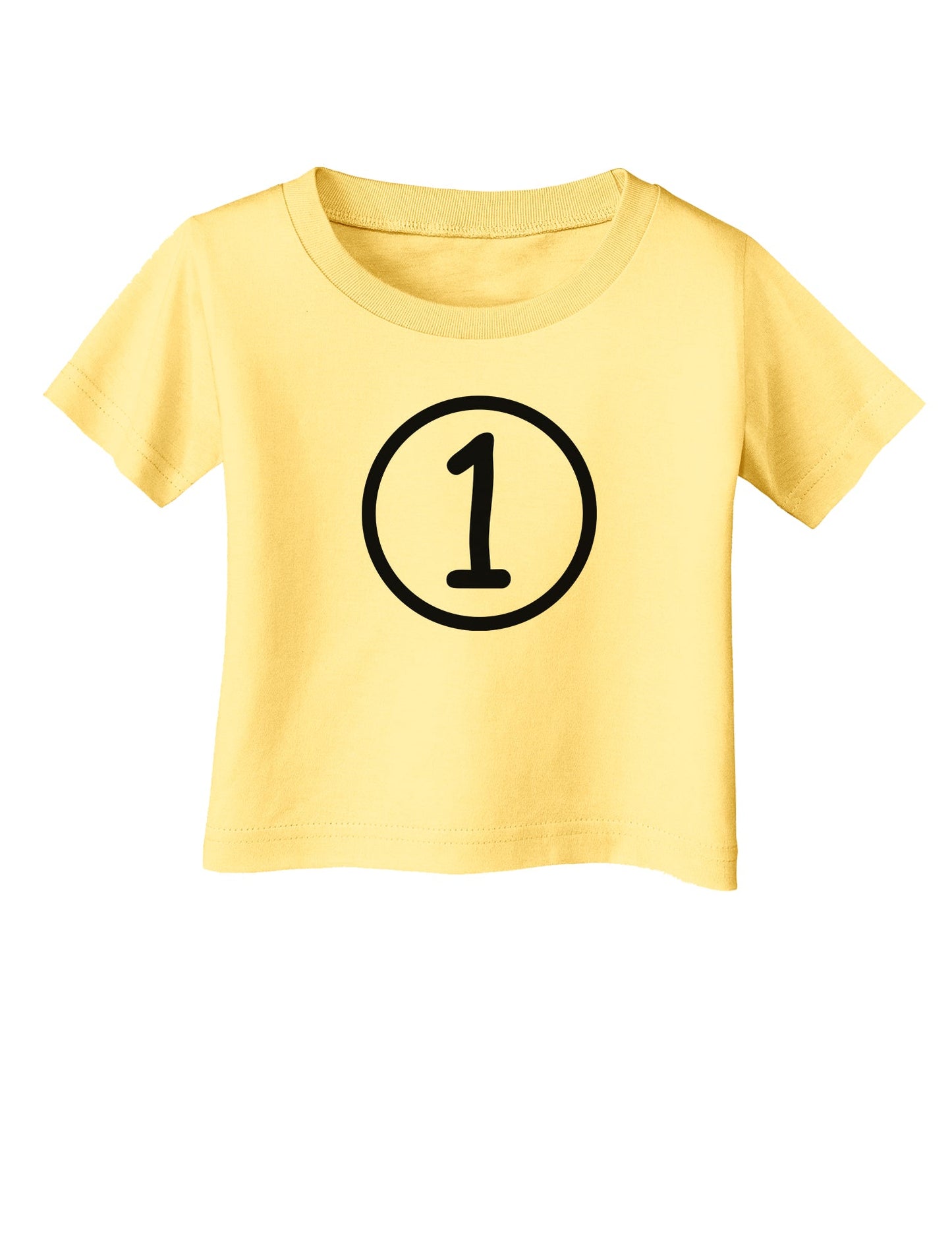 Infant's First Birthday 1 Infant T-Shirt-Infant T-Shirt-TooLoud-Daffodil-Yellow-06-Months-Davson Sales