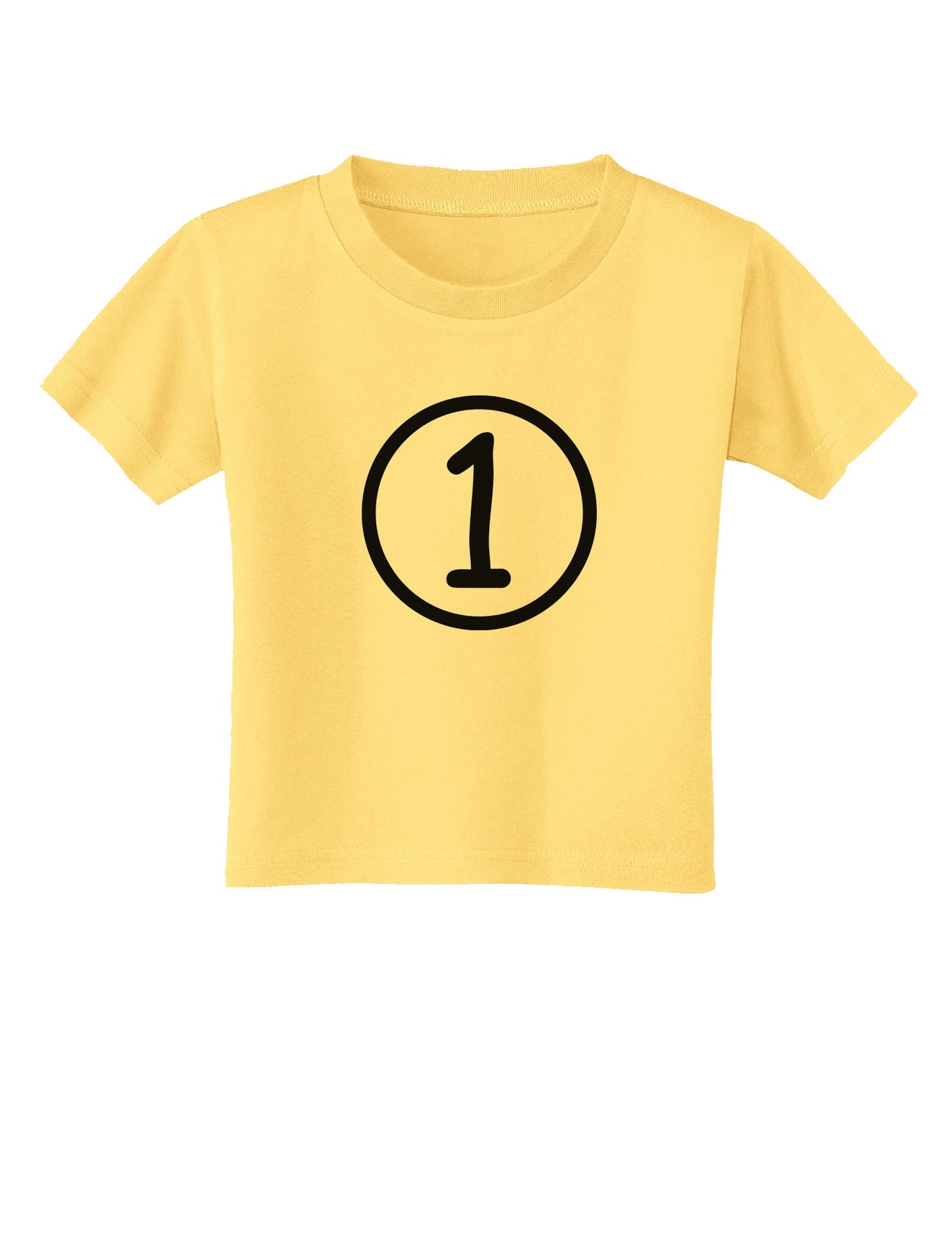 Infant's First Birthday 1 Toddler T-Shirt-Toddler T-Shirt-TooLoud-Daffodil-Yellow-2T-Davson Sales