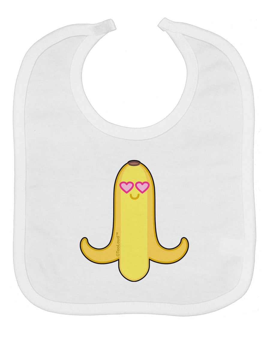 Infatuated Banana - Heart Eyes Baby Bib by TooLoud