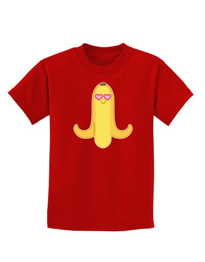 Infatuated Banana - Heart Eyes Childrens Dark T-Shirt by TooLoud-Childrens T-Shirt-TooLoud-Red-X-Small-Davson Sales