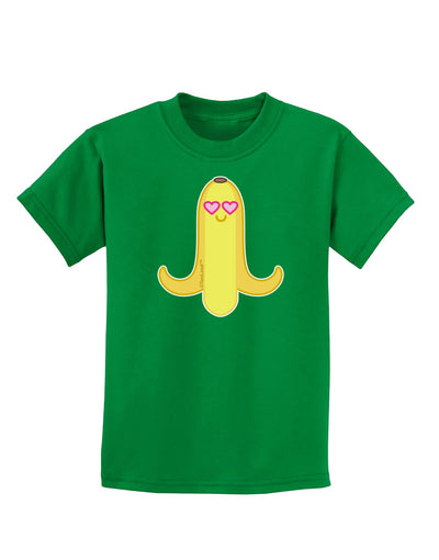 Infatuated Banana - Heart Eyes Childrens Dark T-Shirt by TooLoud-Childrens T-Shirt-TooLoud-Kelly-Green-X-Small-Davson Sales