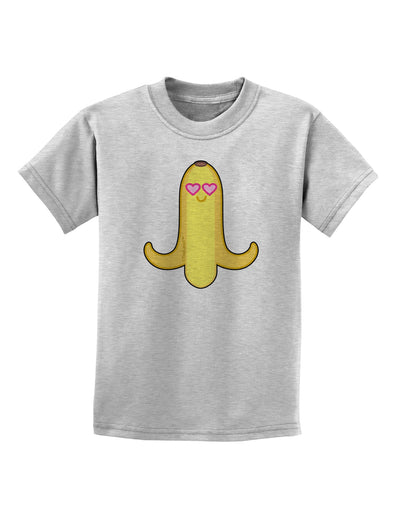 Infatuated Banana - Heart Eyes Childrens T-Shirt by TooLoud-Childrens T-Shirt-TooLoud-AshGray-X-Small-Davson Sales