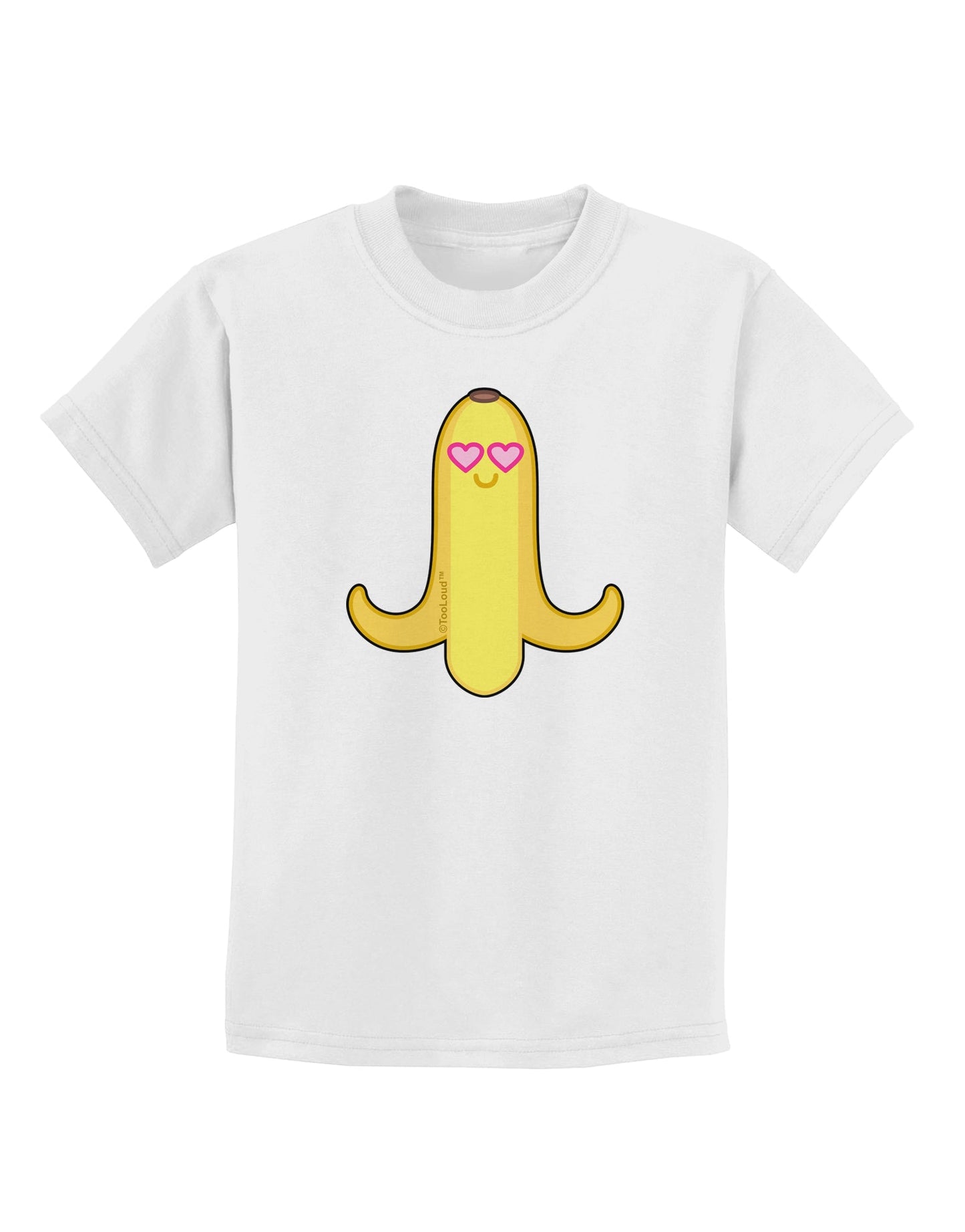 Infatuated Banana - Heart Eyes Childrens T-Shirt by TooLoud-Childrens T-Shirt-TooLoud-White-X-Small-Davson Sales